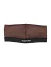 Tom Ford Logo Underband Strapless Bra In Brown
