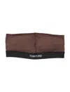Tom Ford Logo Underband Strapless Bra In Dark Brown
