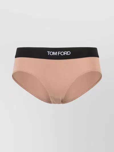 Tom Ford Modal "signature" Boy Shorts In Brown