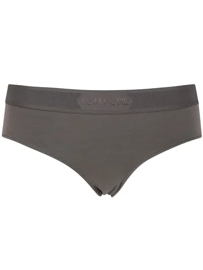 Tom Ford Modal "signature" Boy Shorts In Green