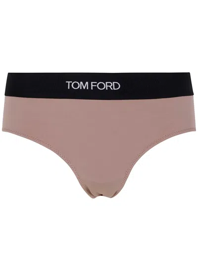 Tom Ford Modal 'signature' Boy Shorts In Pink