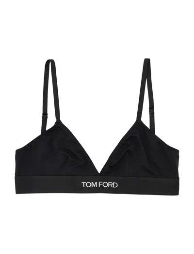 Tom Ford Modal Signature Bra In Black