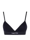 Tom Ford Modal Bra Adjustable Straps Triangle Cups In Black