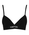 Tom Ford Modal Bra Adjustable Straps Triangle Cups In Black