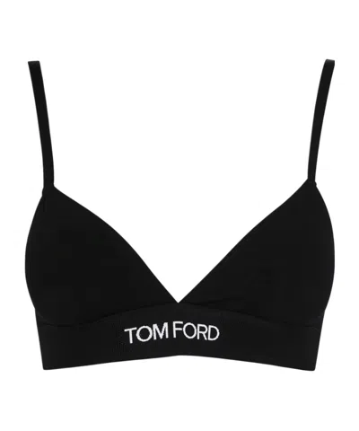 Tom Ford Modal Signature Bra In Black