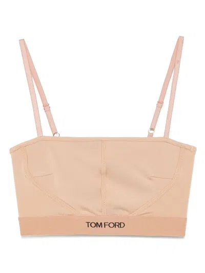 Tom Ford Modal Signature Bra In Brown