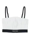 Tom Ford Cropped Tech Jersey Tank Top In White