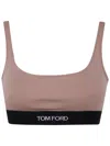 Tom Ford Scoop Neckline Elastic Band Stretch Fit In Brown