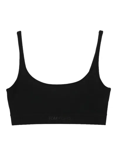 Tom Ford Modal "signature" Bralette In Black