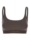 Tom Ford Logo Underband Bralette Bra In Gray