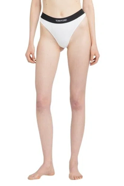 Tom Ford Modal Signature Thong Briefs In White