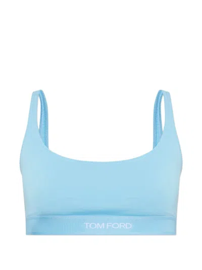 Tom Ford Modal Tank Top In Blue