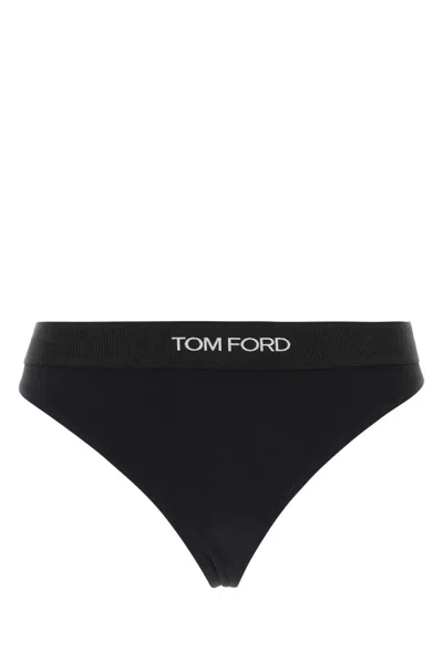 Tom Ford Modal Thong In Black