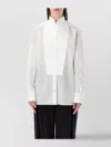 Tom Ford Tailored Black Smoking Shirt With Crisp Collar In White