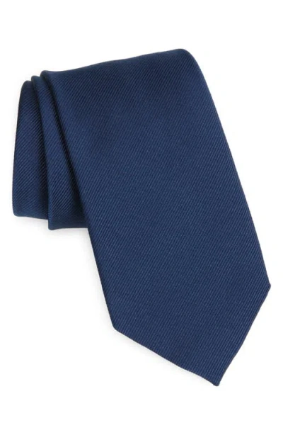 Tom Ford Mogador Solid Silk Tie In Blue