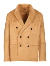 Tom Ford Double-breasted Cashmere And Mohair Jacket In Brown