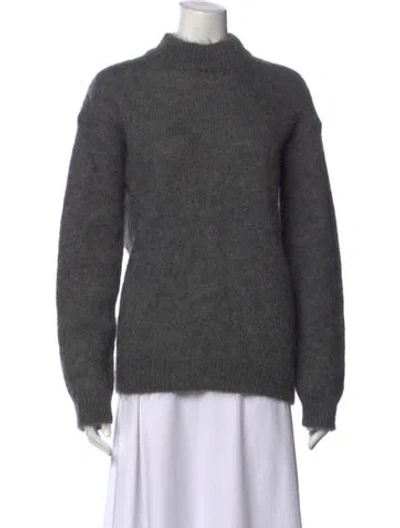 Pre-owned Tom Ford Mohair Mock Neck Sweater W/ Tags In Gray