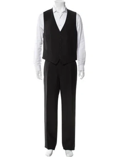 Pre-owned Tom Ford Mohair Three-piece Suit In Black