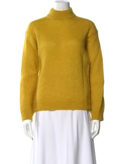 Pre-owned Tom Ford Mohair Turtleneck Sweater In Yellow
