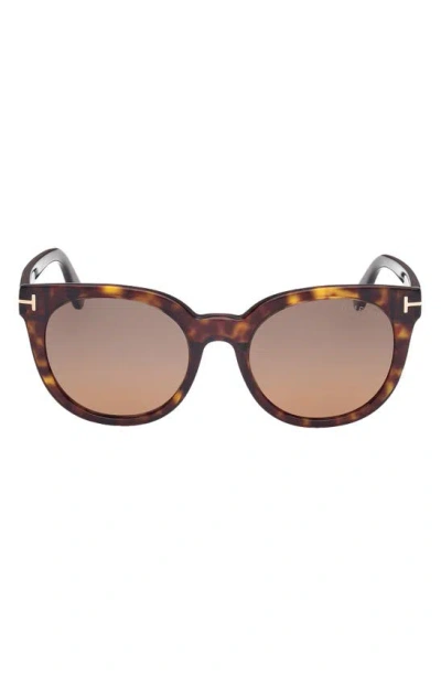 TOM FORD MOIRA 53MM POLARIZED BUTTERFLY SUNGLASSES