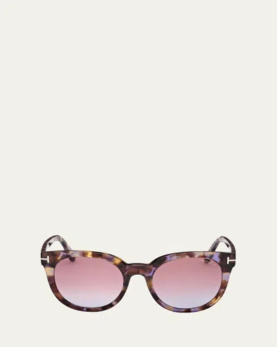 Tom Ford Moira Acetate Butterfly Sunglasses In Orange