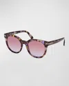 Tom Ford Moira Acetate Butterfly Sunglasses In Violet Havana Purple Gradient