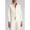Tom Ford Moleskin Denim Trucker Jacket In Off White