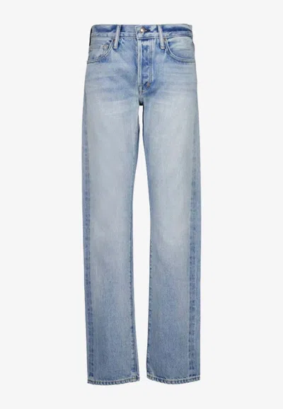 Tom Ford Moleskin Straight-leg Jeans In Blue