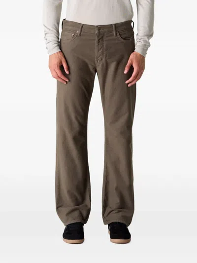 Tom Ford Moleskin Straight-leg Trousers In Brown