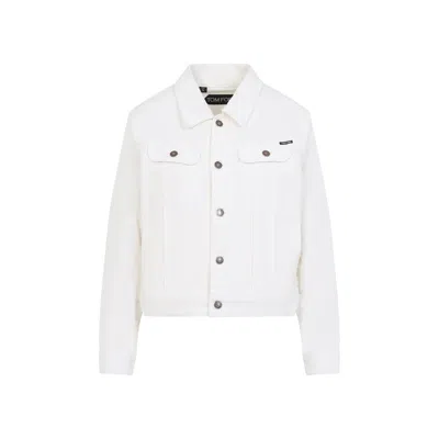 Tom Ford Moleskine Denim Jacket For Women In White