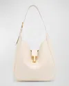 Tom Ford Monarch Medium Hobo Bag In Leather In Chalk