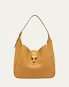 Tom Ford Monarch Medium Hobo Bag In Leather In Honey