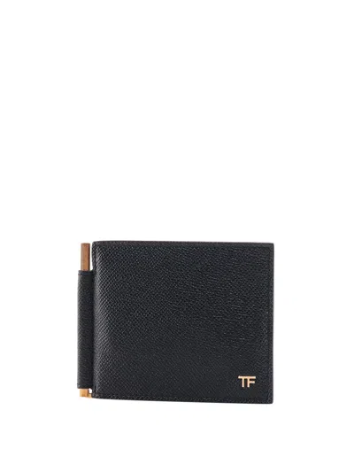 Tom Ford Money Clip Card Holder In Black