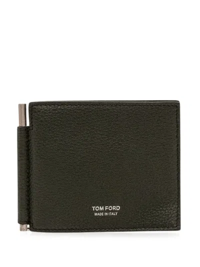 Tom Ford Money-clip Leather Wallet In Pattern