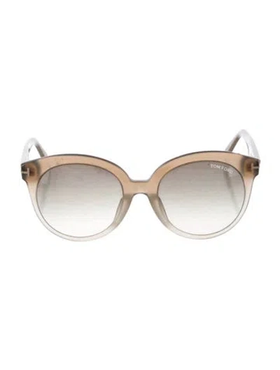 Pre-owned Tom Ford Monica Oversize Sunglasses In Neutral