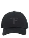 Tom Ford Monogram Baseball Hat In Gray