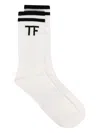 Tom Ford Monogram Jacquard Socks In White