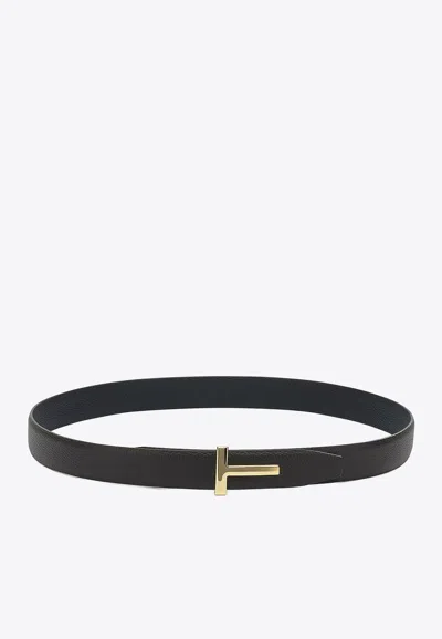 TOM FORD MONOGRAM LEATHER BELT