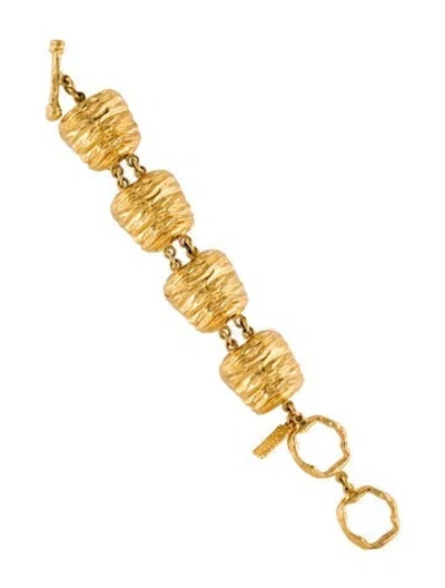 Pre-owned Tom Ford Moon Nugget Link Bracelet, 7.25" In Multi