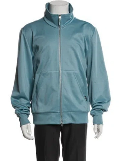 Pre-owned Tom Ford Moto Jacket In Blue