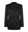 Tom Ford Double-breasted Dotted Jacket In Black