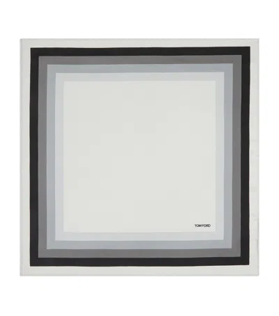 TOM FORD MULBERRY SILK POCKET SQUARE