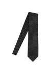 Tom Ford Micro Dot On Weave Silk Tie Accessories In Black