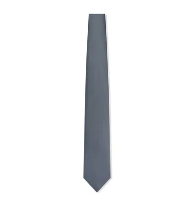 Tom Ford Mulberry Silk Twill Tie In Grey