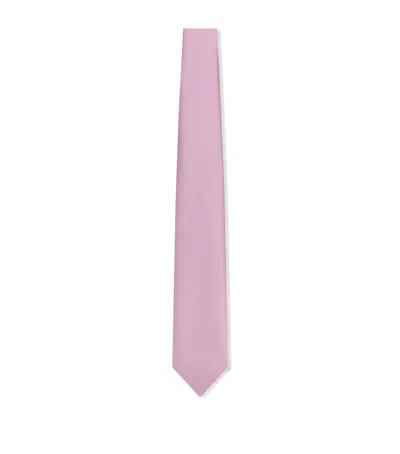 Tom Ford Mulberry Silk Twill Tie In Pink