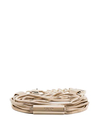 Tom Ford Multi-strand Bar Bracelet In Gold
