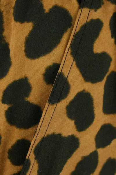 Tom Ford Multicolor Pants With Logo Patch On The Waist And All-over Leopard Print