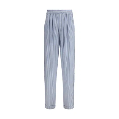 Tom Ford Multicolor Silk Casual Pants In Blue