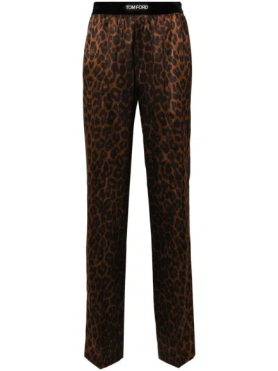 TOM FORD MULTICOLORED LEOPARD-PRINT PANTS