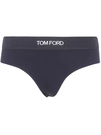 Tom Ford Modal Boy Shorts Bottom In Black